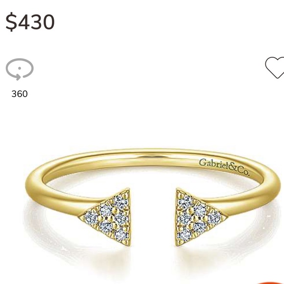 HP🎉Gabriel & Co 14k Gold & diamond ring - Picture 10 of 14